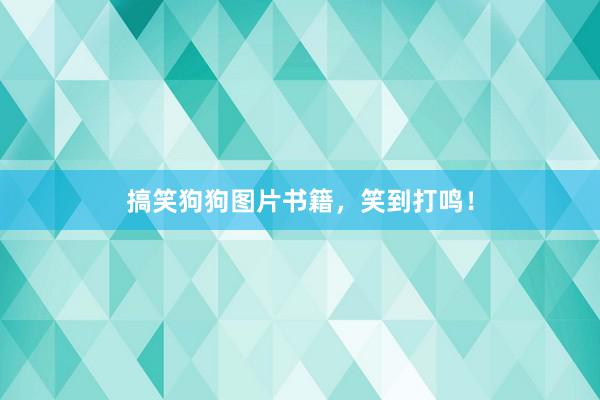 搞笑狗狗图片书籍，笑到打鸣！